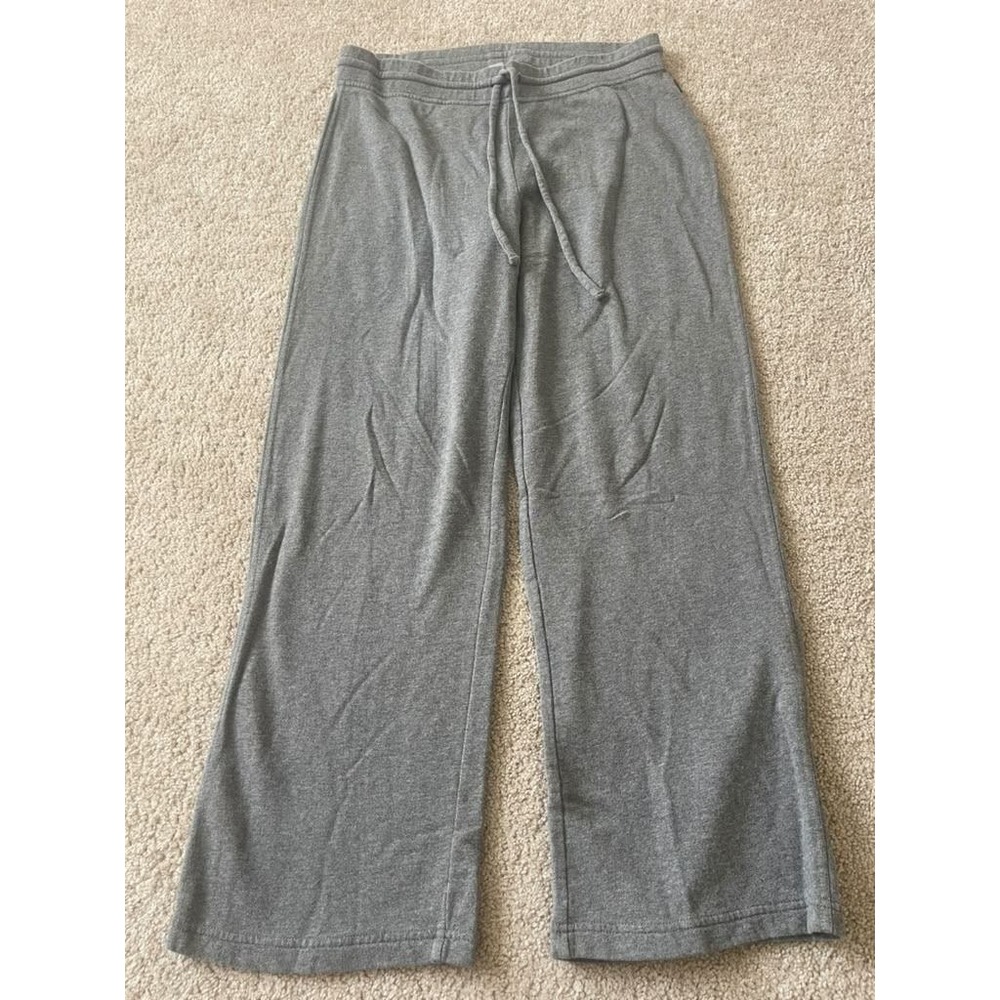 Liz Claiborne Womens Gray 100% Cotton Wide Leg Lounge Pants Size Large L